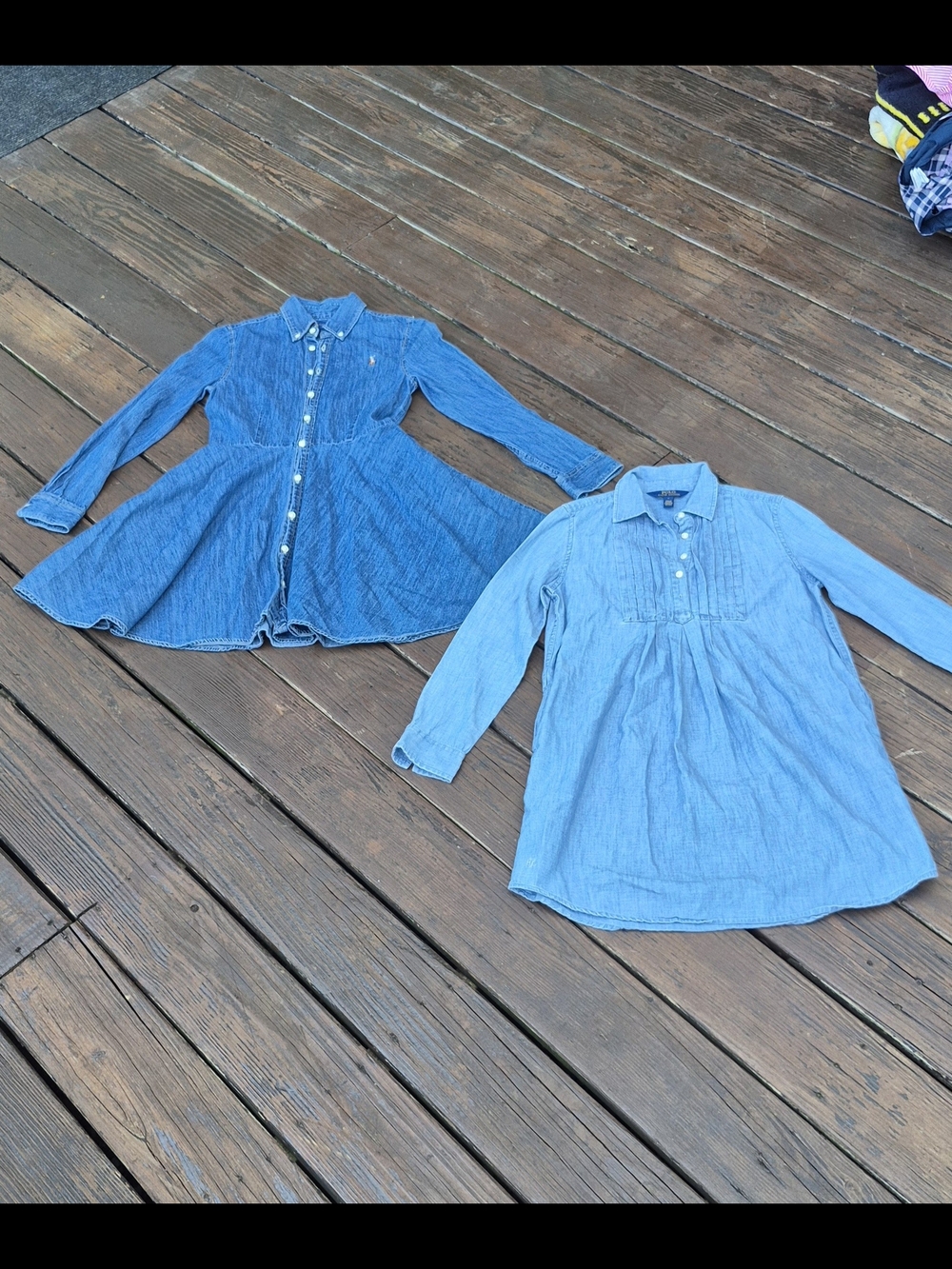 Girls' Light Blue Denim Shirt Dress - Polo by Ralph Lauren Style Size 12